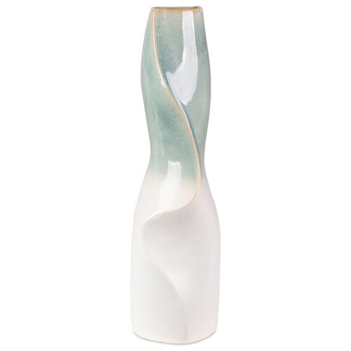 Wazon EUROFIRANY Liana 14 x 13 x 47 cm Kremowo-miętowy