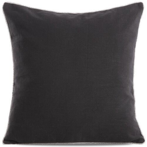 Poszewka EUROFIRANY Len 43 x 43 cm Czarny