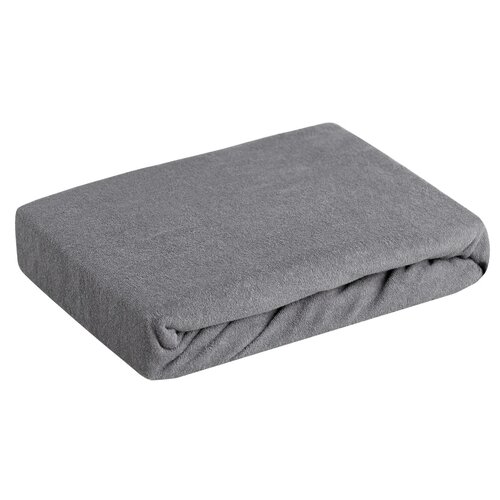 Prześcieradło EUROFIRANY Design 91 Frotte 220 x 200 cm Stalowy