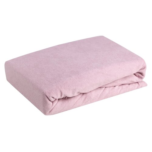 Prześcieradło EUROFIRANY Design 91 Frotte 220 x 200 cm Pudrowy róż