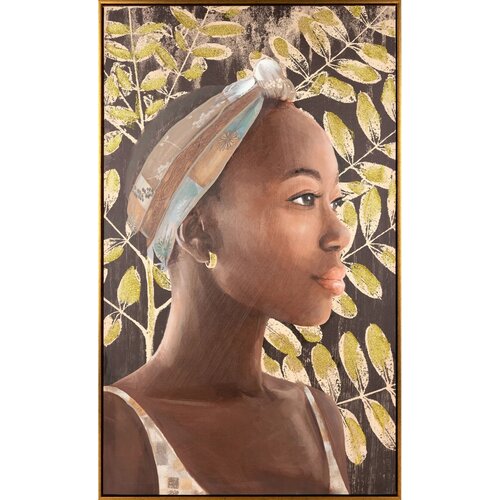 Obraz EUROFIRANY 517A 60 x 100 cm Brązowo-złoty
