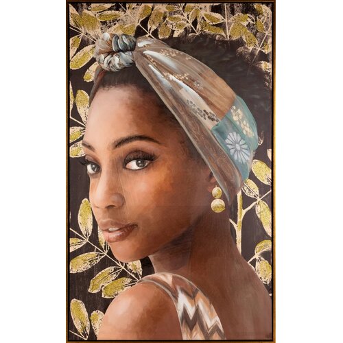 Obraz EUROFIRANY 517B 60 x 100 cm Brązowo-złoty