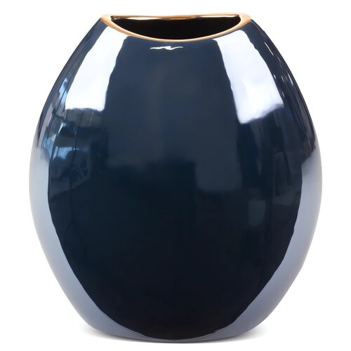 Wazon EUROFIRANY Amora 1 18 x 9 x 20 cm Granatowy
