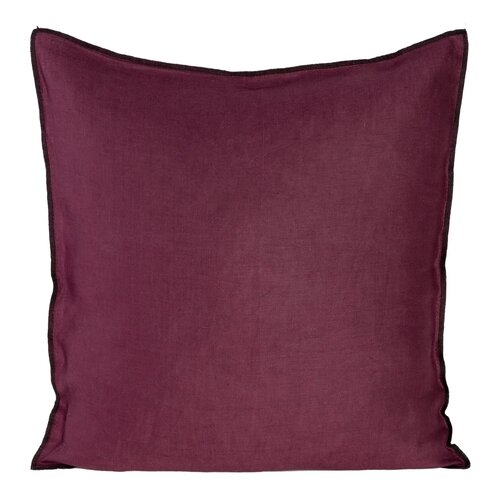 Poszewka EUROFIRANY Len 5 45 x 45 cm Bordowy