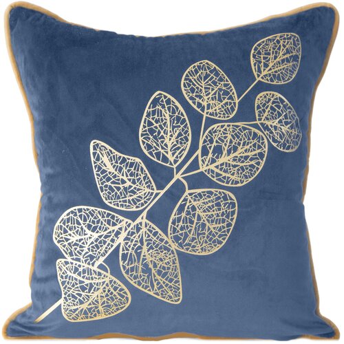 Poszewka EUROFIRANY Popla 45 x 45 cm Granatowo-złoty