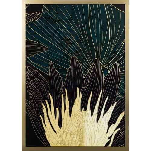 Obraz EUROFIRANY 484B 53 x 73 cm Zielono-złoty