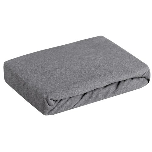 Prześcieradło EUROFIRANY Frotte D91 180 x 200 cm Stalowy