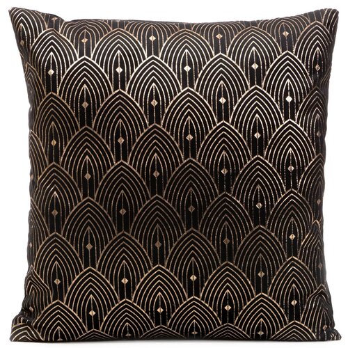 Poszewka EUROFIRANY Agnes 40 x 40 cm Czarny