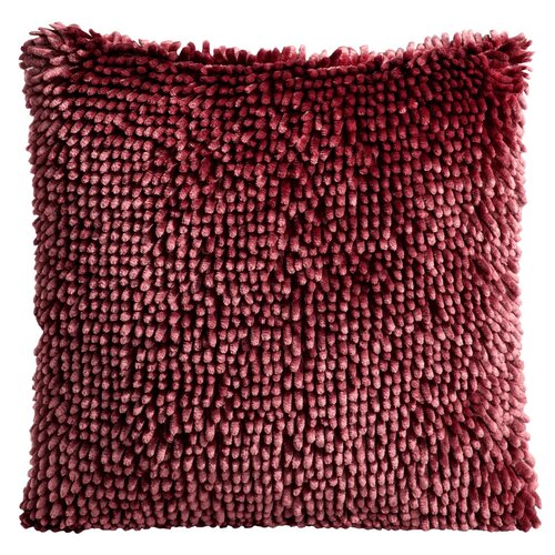 Poszewka EUROFIRANY Shaggy 1 40 x 40 cm Ciemnobordowy
