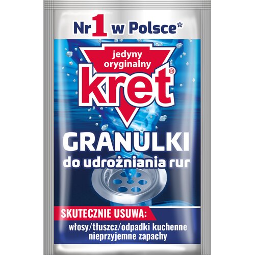 Granulki udrażniające do rur KRET 30 x 0.04 kg