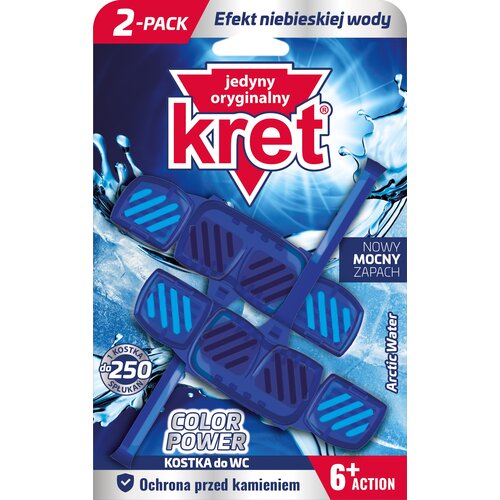 Kostka do WC KRET Color Power Arctic Water 2x40g