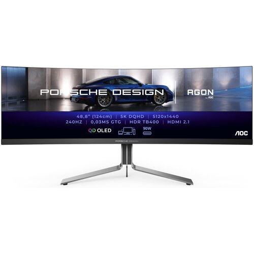 Monitor AOC Agon Pro PD49 49" QD-OLED 5120x1440px 240Hz 0.03 ms [GTG] Curved