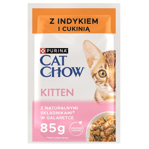 Karma dla kota CAT CHOW Kitten Indyk i cukinia 85 g