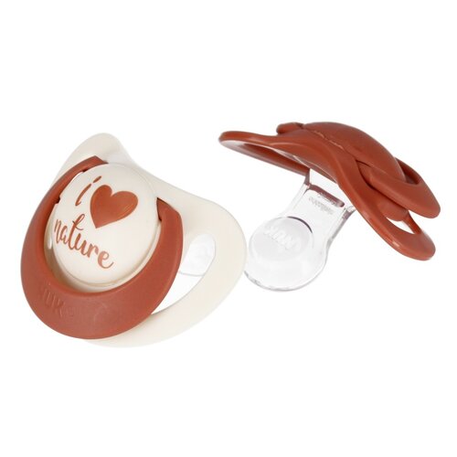 Smoczek NUK For Nature 0-6 m Czerwony (2 sztuki)