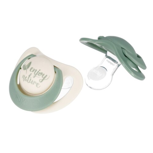 Smoczek NUK For Nature 0-6 m Zielony (2 sztuki)