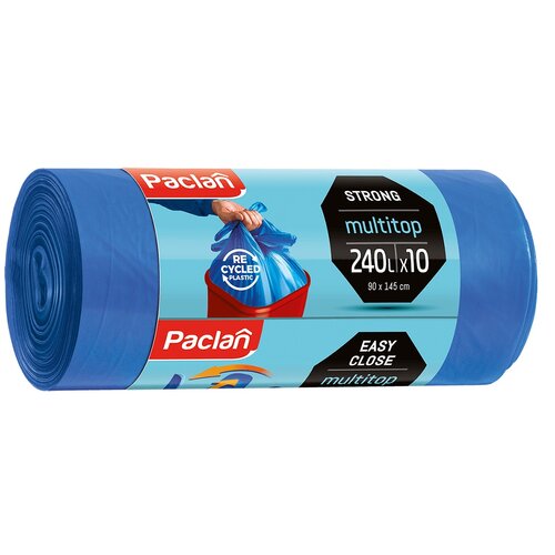 Worki na śmieci PACLAN Multitop 240 L (10 sztuk) Niebieski