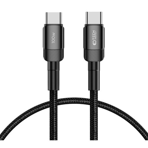 Kabel USB-C - USB-C TECH-PROTECT UltraBoost EVO PD100W/5A 0.25 m Czarny