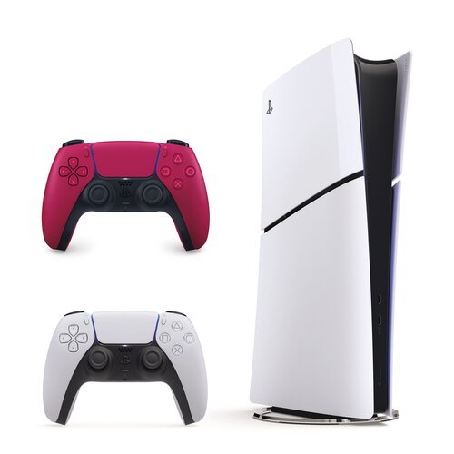 Konsola SONY PlayStation 5 Digital Slim + Kontroler SONY DualSense Czerwony