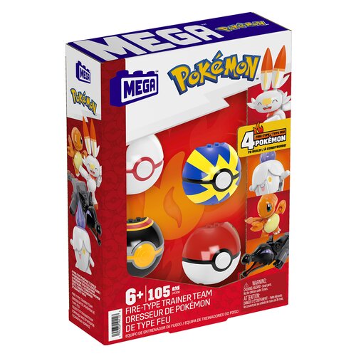 Klocki plastikowe MEGA Pokémon Drużyna typu ognistego HTJ06