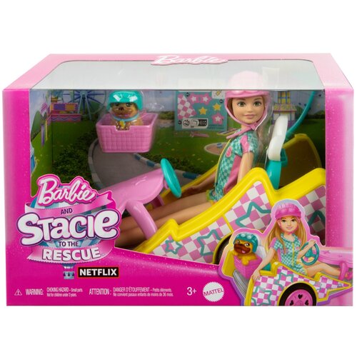 Lalka Barbie Stacie Gokart Pojazd filmowy HRM08