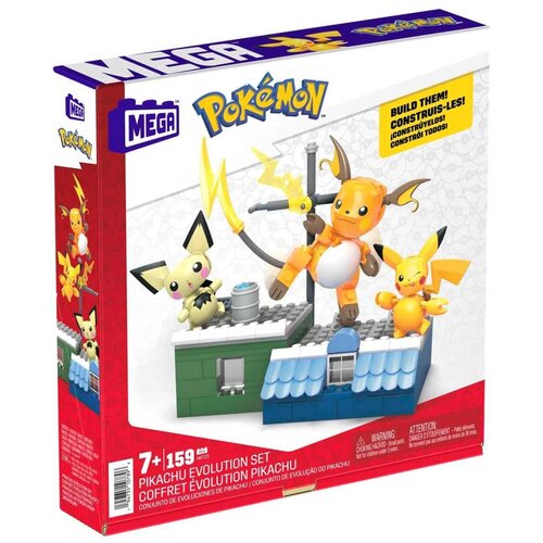 Klocki plastikowe MEGA Pokémon Ewolucja Pikachu HKT23