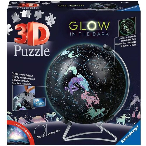 Puzzle 3D RAVENSBURGER Glow In The Dark Globus konstelacje 11544 (180 elementów)
