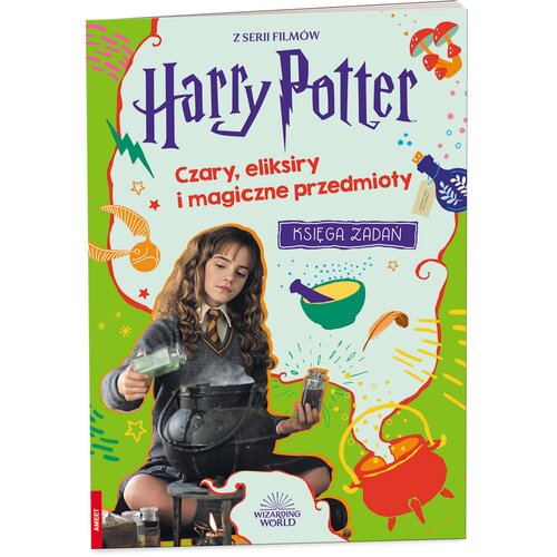 Książka z zadaniami Wizarding World Harry Potter Czary, eliksiry i magiczne przedmioty Księga zadań (miękka okładka)