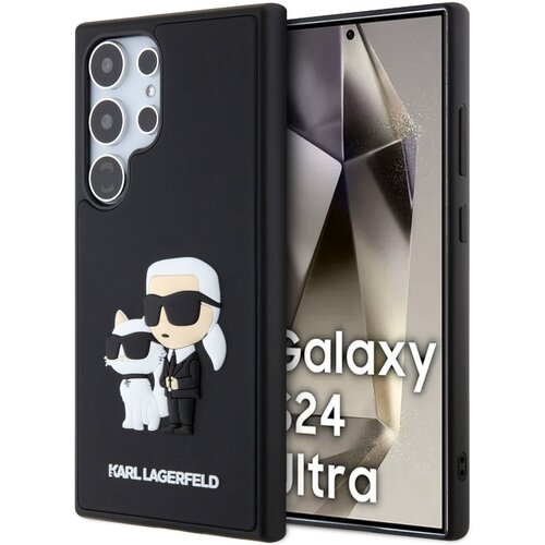Etui KARL LAGERFELD Rubber Karl&Choupette 3D do Samsung Galaxy S24 Ultra Czarny
