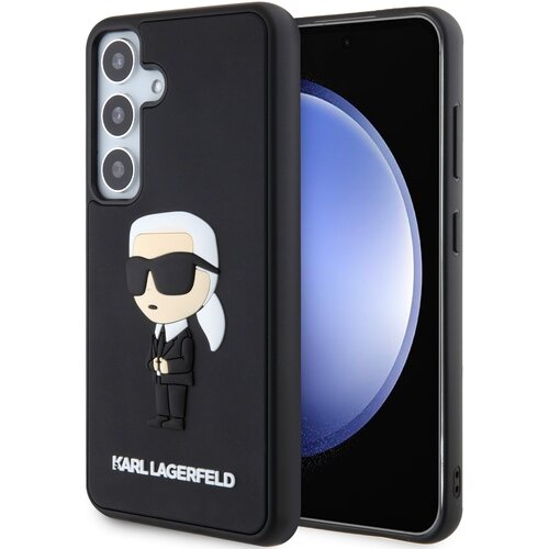 Etui KARL LAGERFELD Rubber Ikonik 3D do Samsung Galaxy S24 Czarny