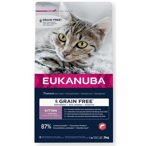 Karma dla kota EUKANUBA Grain Free Kitten Łosoś 2 kg