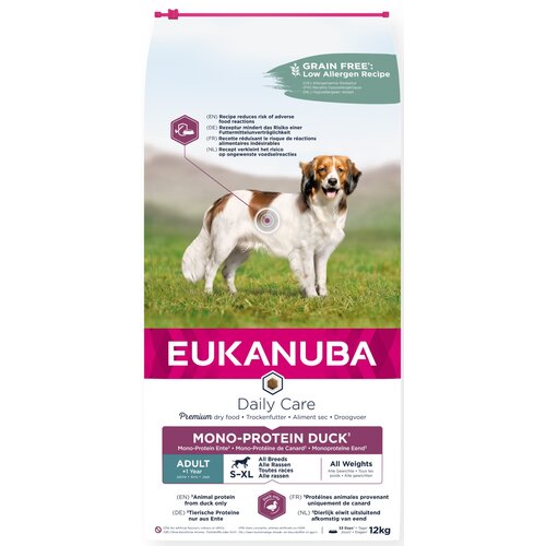 Karma dla psa EUKANUBA Daily Care Adult jedno białkowa Kaczka 12 kg
