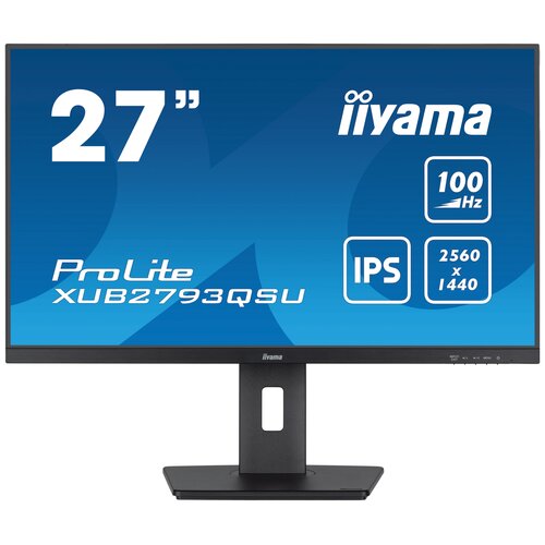 Monitor IIYAMA ProLite XUB2793QSU-B6 27" 2560x1440px IPS 100Hz 1 ms [MPRT]