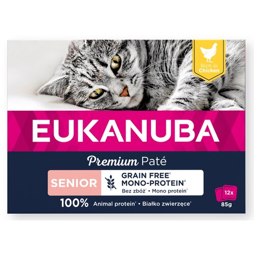 Karma dla kota EUKANUBA Grain Free Senior Kurczak (12 x 85 g)