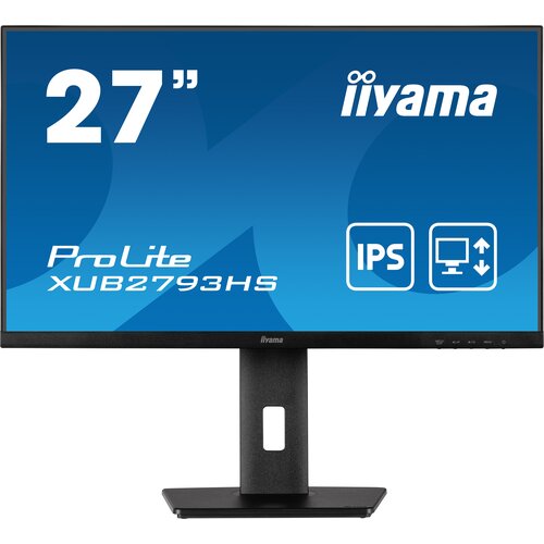 Monitor IIYAMA ProLite XUB2793HS-B6 27" 1920x1080px IPS 100Hz 1 ms [MPRT]