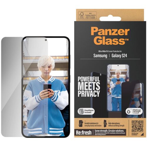 Szkło hartowane PANZERGLASS Ultra-Wide Fit Privacy Easy Aligner Included do Samsung Galaxy S24