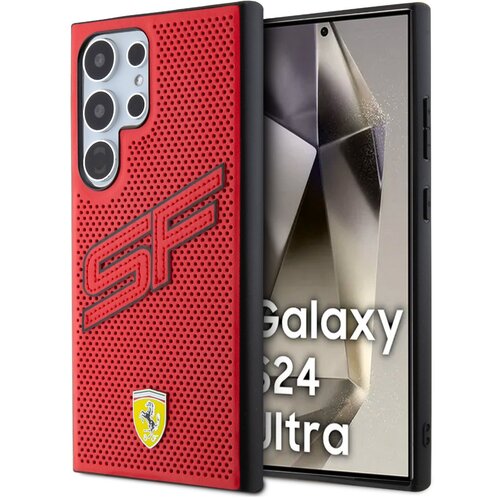 Etui FERRARI Big SF Perforated do Samsung Galaxy S24 Ultra Czerwony