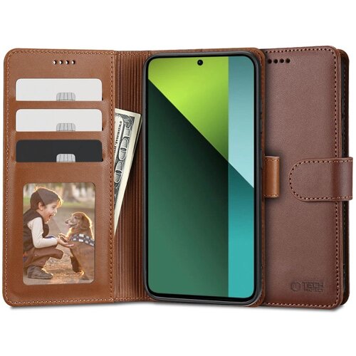 Etui TECH-PROTECT Wallet do Xiaomi Redmi Note 13 Pro 5G/Poco X6 5G Brązowy
