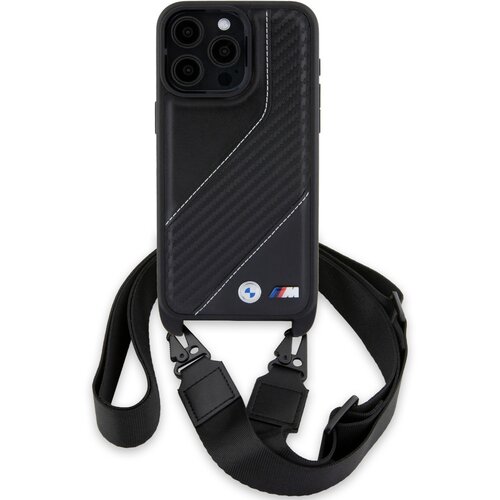Etui BMW M Edition Carbon Stripe Strap do Apple iPhone 15 Pro Czarny