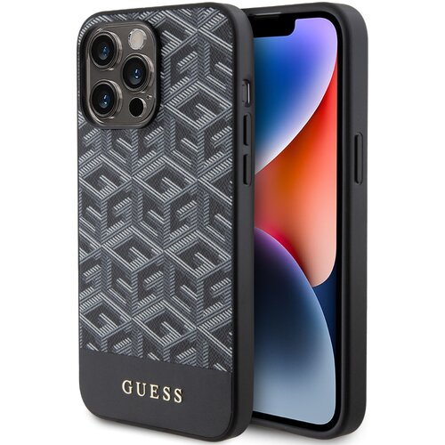 Etui GUESS GCube Stripes MagSafe do Apple iPhone 15 Pro Max Czarny