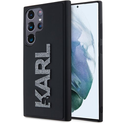 Etui KARL LAGERFELD 3D Rubber Glitter Logo do Samsung Galaxy S23 Ultra Czarny