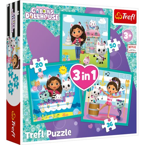 Puzzle TREFL Koci Domek Gabi Aktywności Gabi 3w1 34871 (106 elementów)