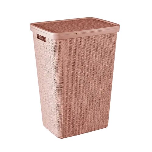 Kosz na pranie CURVER Jute 58 L Różowy