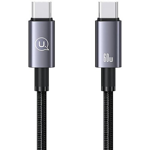 Kabel USB-C - USB-C USAMS US-SJ678 60W Fast Charging 0.25 m Stalowy