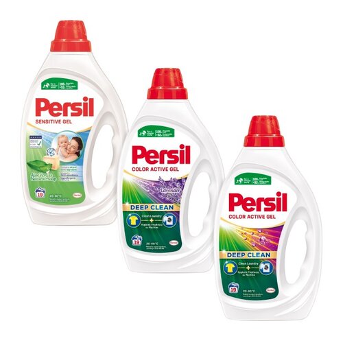 Żel do prania PERSIL Deep Clean Color, Active Gel Color, Sensitive 3 x 855 ml