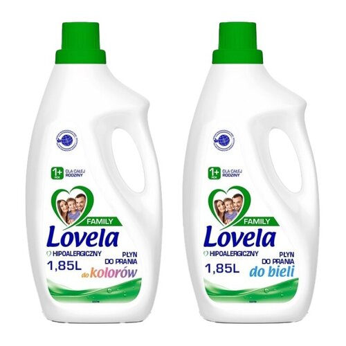 Płyn do prania LOVELA Family Biały, Kolor 2 x 1850 ml