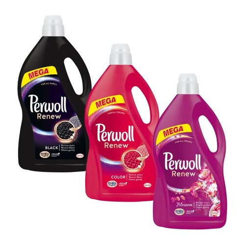 Płyn do prania PERWOLL Renew Black, Blossom, Color 3 x 3740 ml