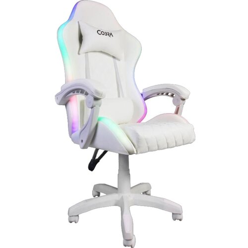 Fotel COBRA WS8153 RGB + BT głośniki Biały