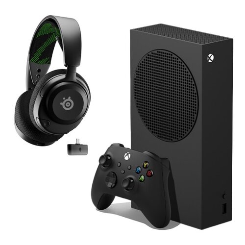 Konsola MICROSOFT XBOX Series S Carbon Black + Słuchawki STEELSERIES Arctis Nova 4X