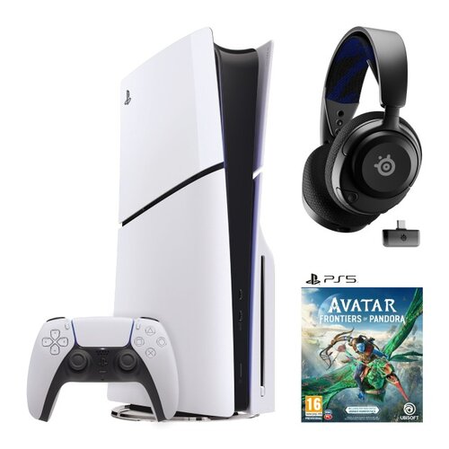 Konsola SONY PlayStation 5 Slim + Gra PS5 Avatar + Słuchawki STEELSERIES Arctis Nova 4P