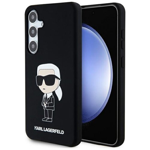 Etui KARL LAGERFELD Silicone Ikonik do Samsung Galaxy S24+ Czarny
